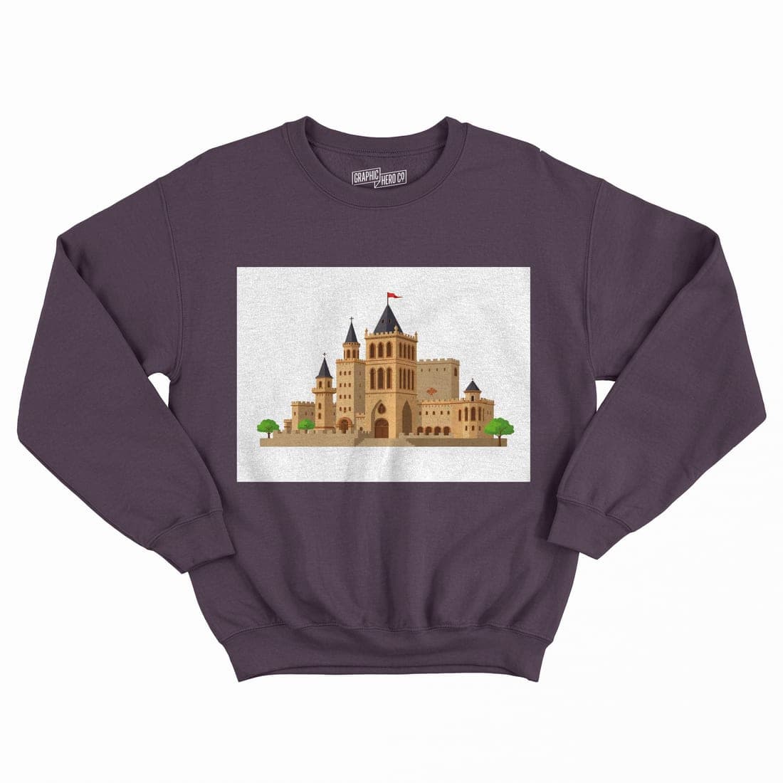Another landmark illustration on a purple sweatshirt